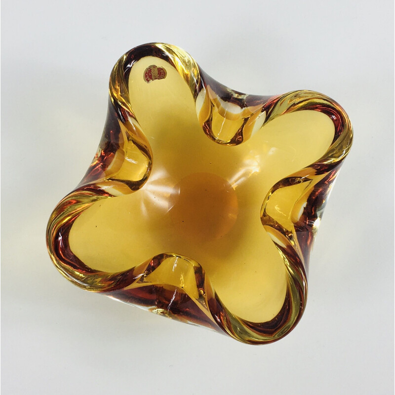 Mid-Century Murano Glass Ashtray Small Bowl by Pietro Toso 1950s