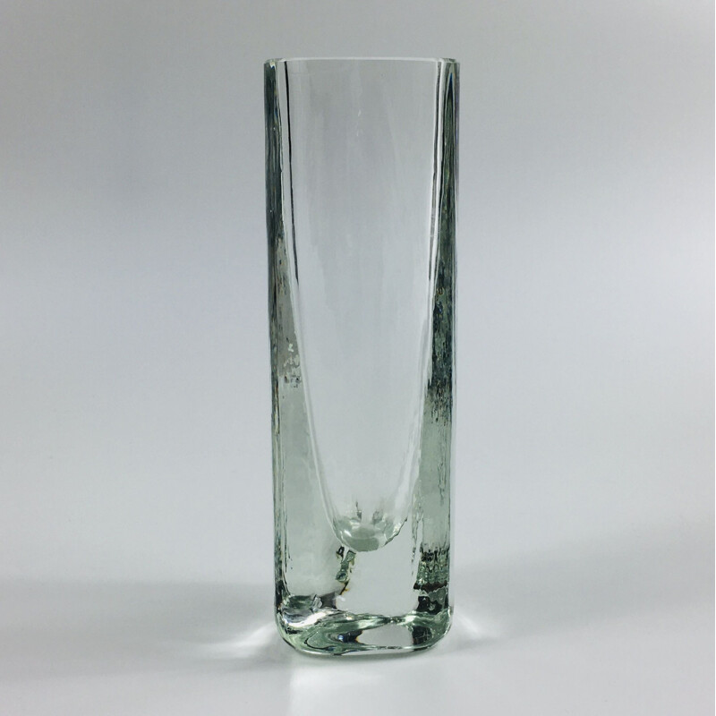 Jarrón vintage de cristal de Murano de Alfredo Barbini 1970