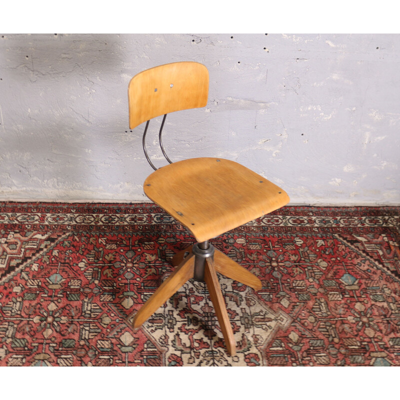 Fauteuil vintage pivotant Robert Rowac 1930