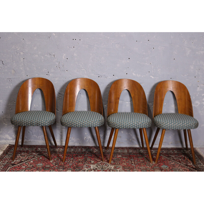 Lot de 4 chaises vintage par Antonin Suman Tchécoslovaquie 1960