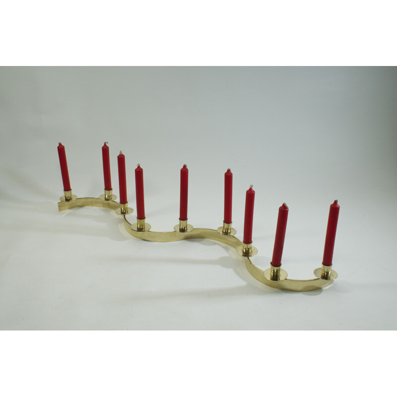 Vintage table candle holder 9 candles 1950s