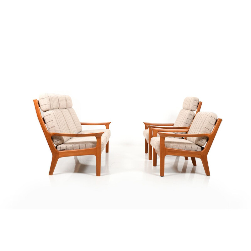 Vintage Solid Teak Seating Group by Jens-Juul Kristensen for JK Denmark 1970s