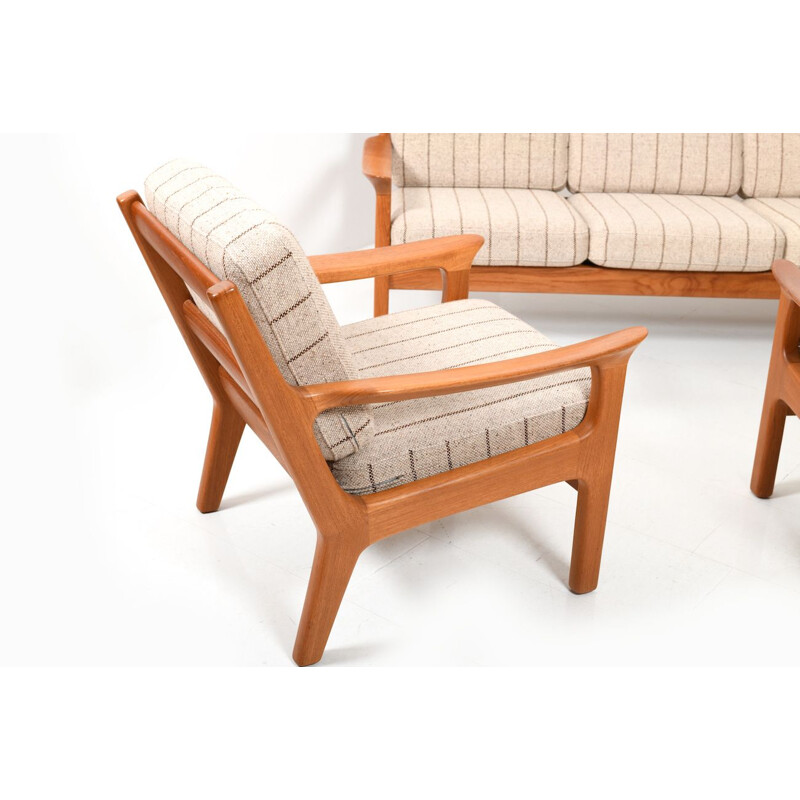 Vintage Solid Teak Seating Group by Jens-Juul Kristensen for JK Denmark 1970s