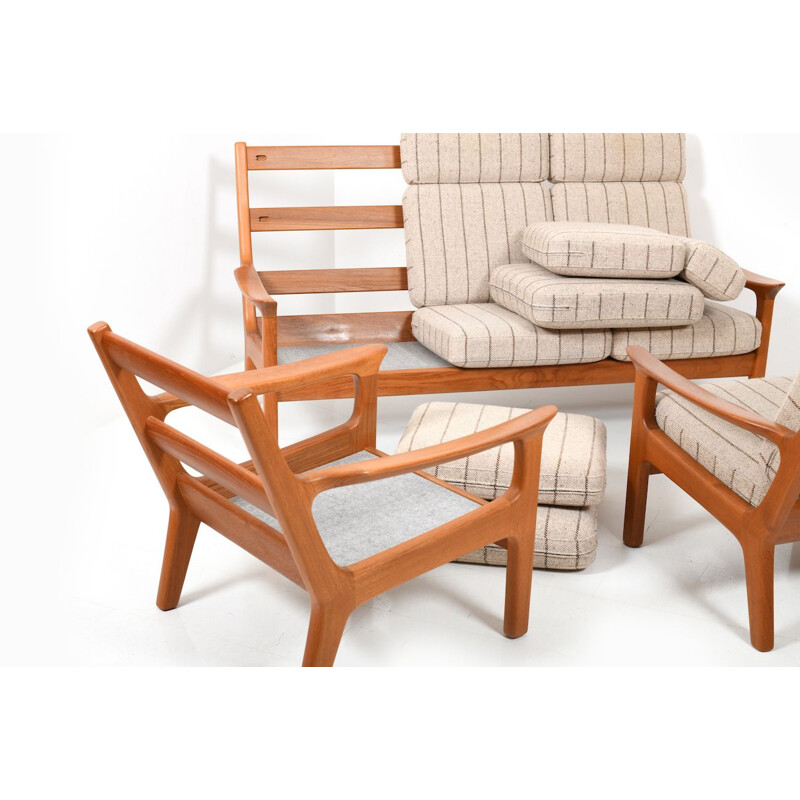 Vintage Solid Teak Seating Group by Jens-Juul Kristensen for JK Denmark 1970s