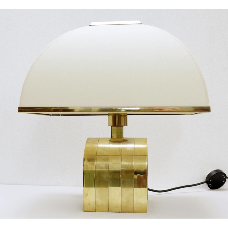 Vintage Romeo Rega Brass Table Lamp Italy 1960s