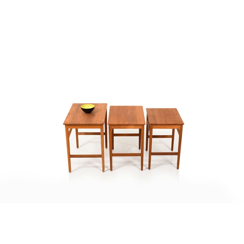 Vintage Nesting Tables by Hans J. Wegner for Andreas Tuck 1960s