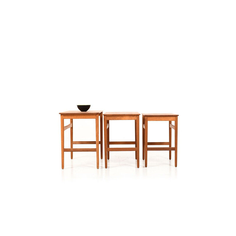 Vintage Nesting Tables by Hans J. Wegner for Andreas Tuck 1960s