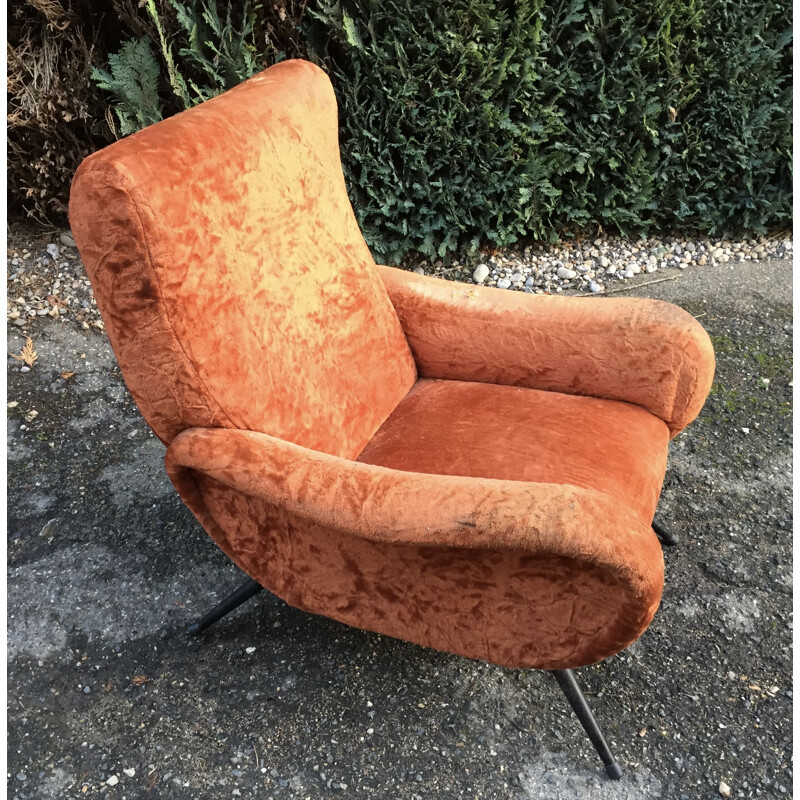 Vintage armchair Lady by Marco Zanuso 1950s