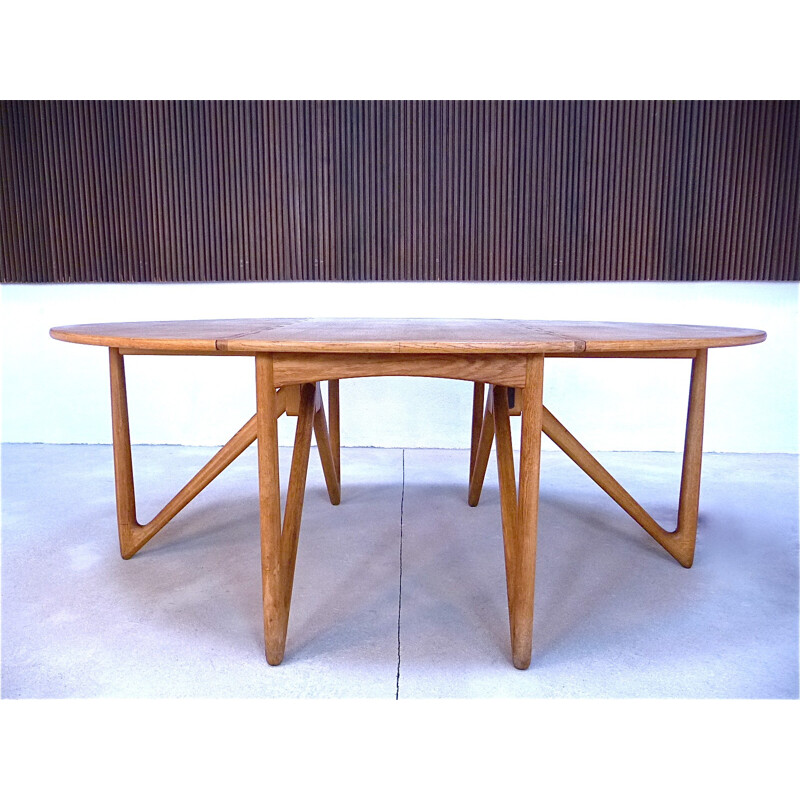 Jason Mobler "drop leaf" dining table in oak, Kurt OSTERVIG - 1960s