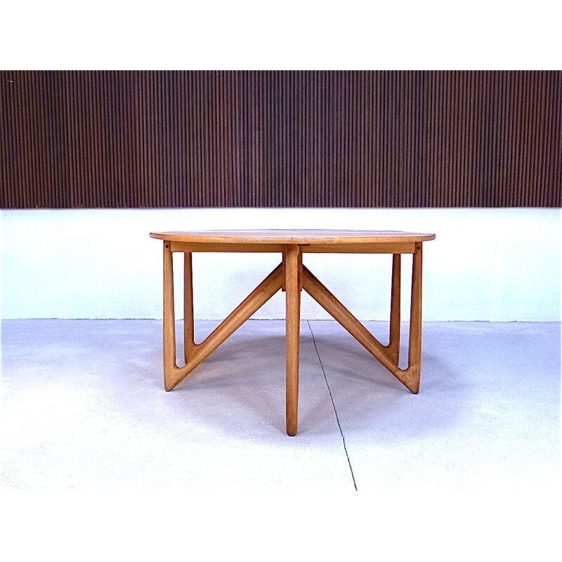 Jason Mobler "drop leaf" dining table in oak, Kurt OSTERVIG - 1960s