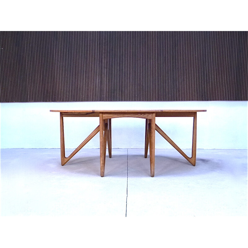 Jason Mobler "drop leaf" dining table in oak, Kurt OSTERVIG - 1960s
