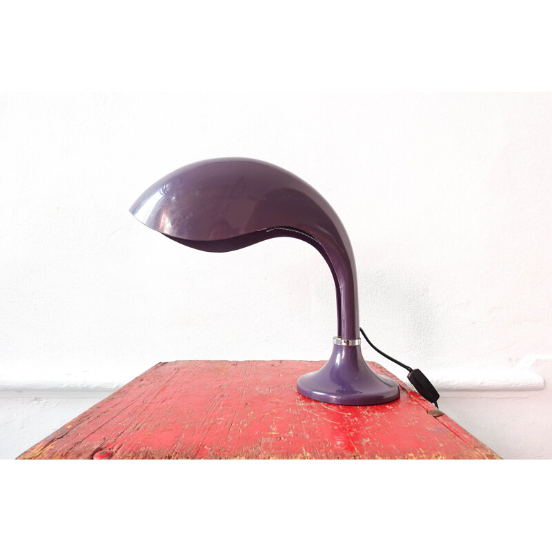 Lampe de table vintage Rhea en plastique et métal par Marcello Cuneo pour Ampaglas Italie 1960