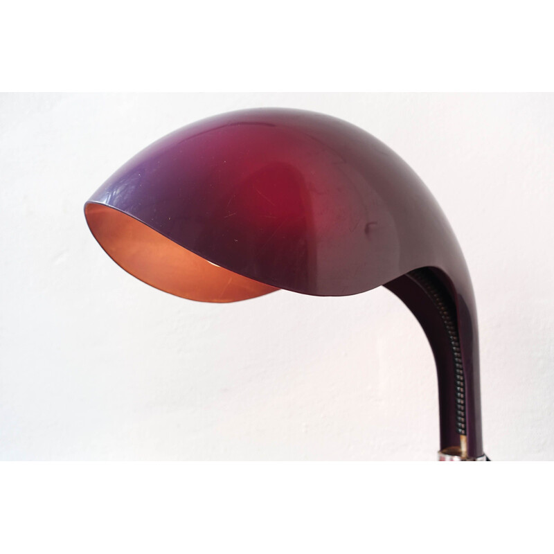 Lampe de table vintage Rhea en plastique et métal par Marcello Cuneo pour Ampaglas Italie 1960