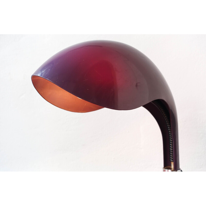 Vintage Plastic and Metal Rhea Table Lamp by Marcello Cuneo for Ampaglas Italy 1960s