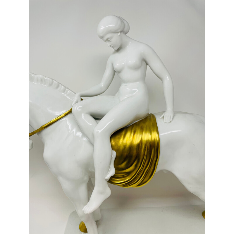 Sculpture vintage en porcelaine Anton Grath pour Heubach 1950