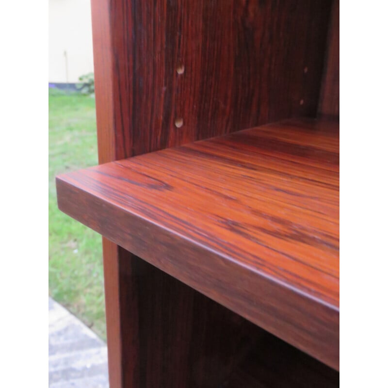 Vintage rosewood bookcase with sliding doors and drawers, Denmark 1960