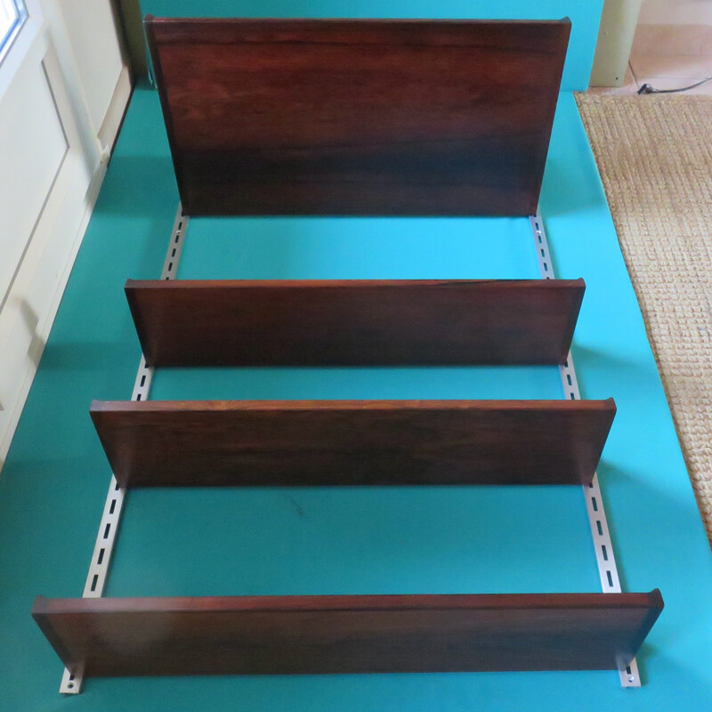 Vintage wall shelves in pallisander by Kaï Kristiansen, Denmark 1960