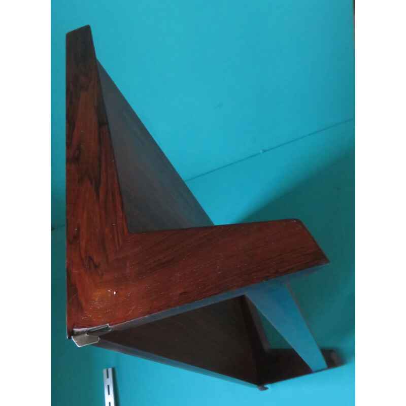 Vintage wall shelves in pallisander by Kaï Kristiansen, Denmark 1960