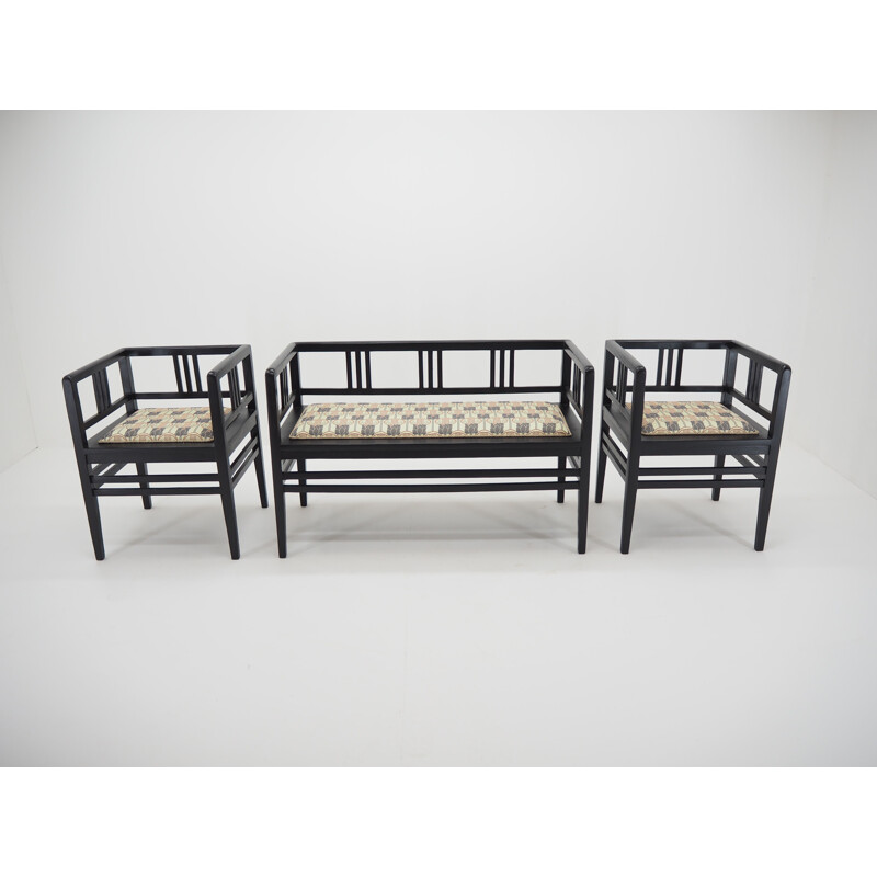 Vintage art nouveau twin sofa, Oostenrijk 1890