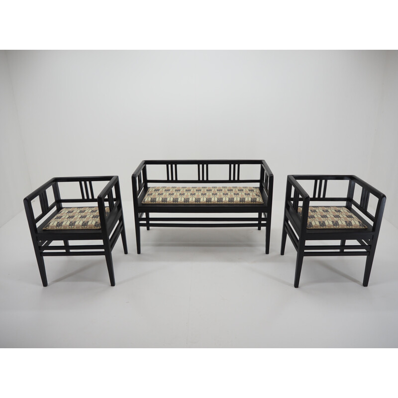 Vintage art nouveau twin sofa, Oostenrijk 1890