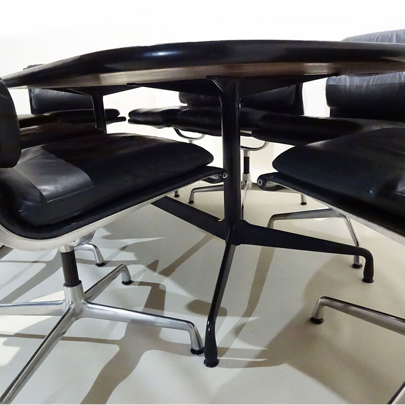 Vintage Eames Boardroom table and chair set 1980s