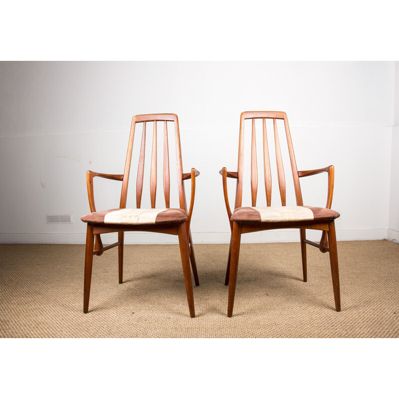 Pair of vintage teak armchairs by Niels Koefoed Danish 1960s