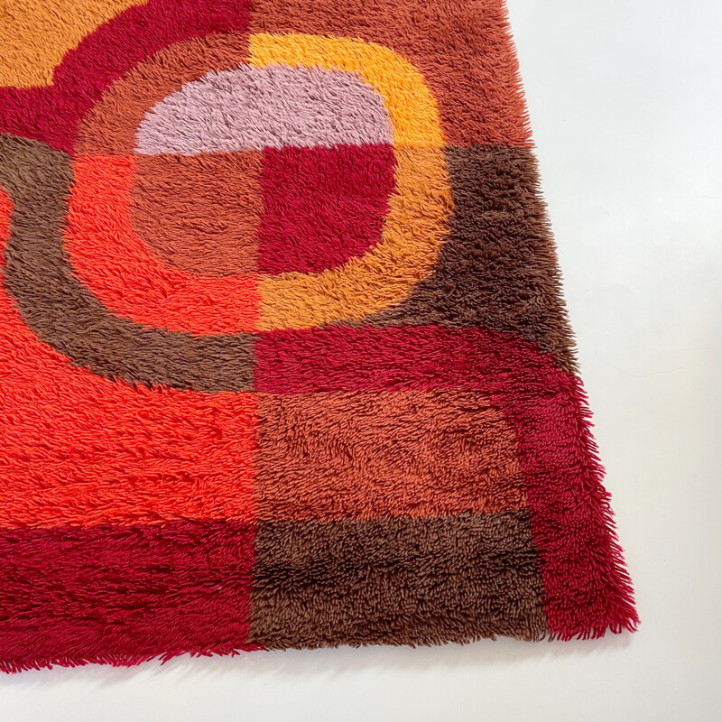 Tapis vintage High Pile Panton Allemagne 1970