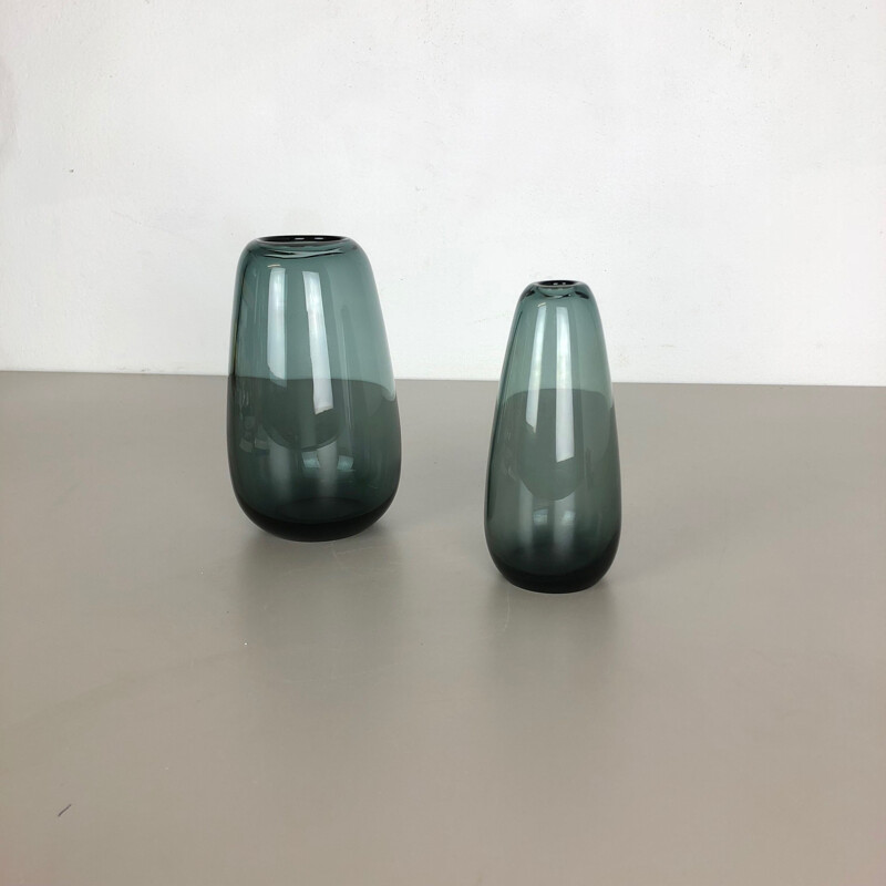 Pair of vintage Turmalin Vases by Wilhelm Wagenfeld for WMF Germany 1960s