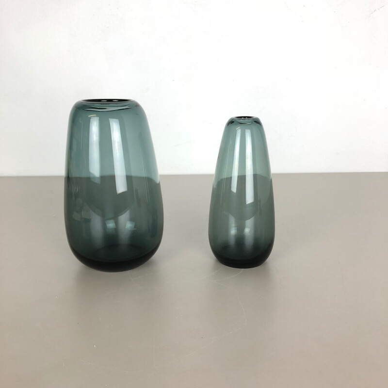 Pair of vintage Turmalin Vases by Wilhelm Wagenfeld for WMF Germany 1960s