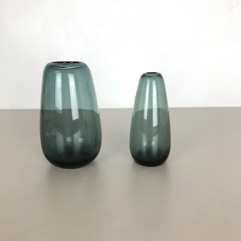 Paire de vases Turmalin vintage de Wilhelm Wagenfeld pour le WMF Allemagne 1960