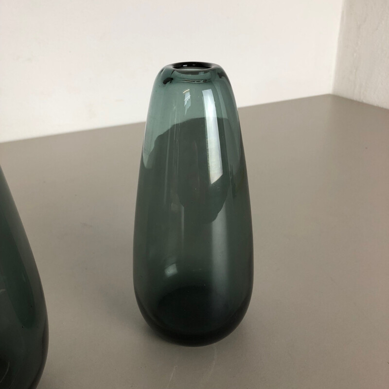 Pair of vintage Turmalin Vases by Wilhelm Wagenfeld for WMF Germany 1960s