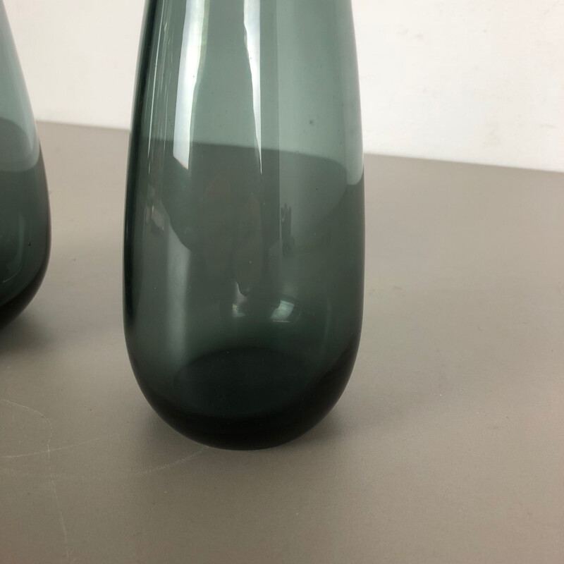 Pair of vintage Turmalin Vases by Wilhelm Wagenfeld for WMF Germany 1960s