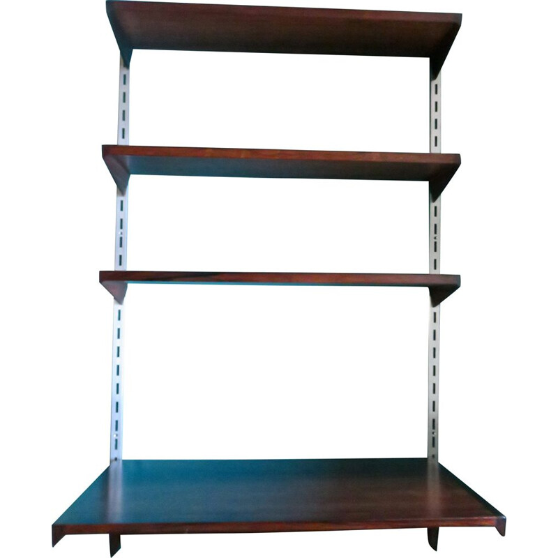 Vintage wall shelves in pallisander by Kaï Kristiansen, Denmark 1960