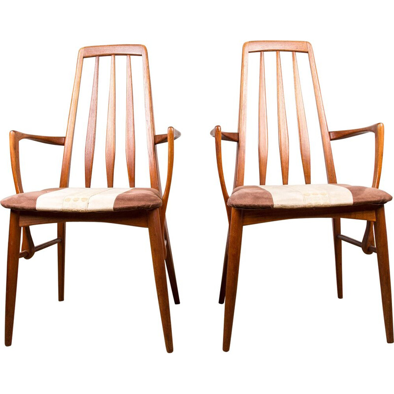 Pair of vintage teak armchairs by Niels Koefoed Danish 1960s