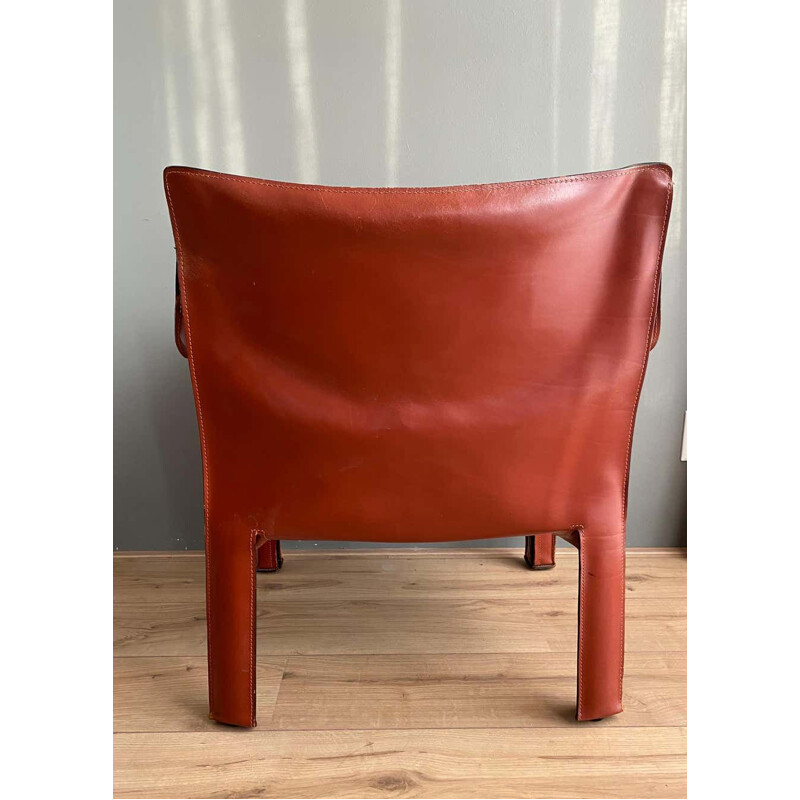 Vintage leather armchair by Mario Bellini 1970s