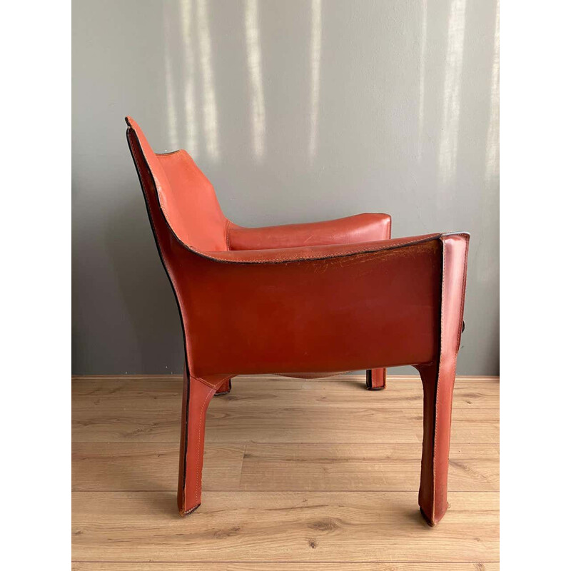 Vintage leather armchair by Mario Bellini 1970s