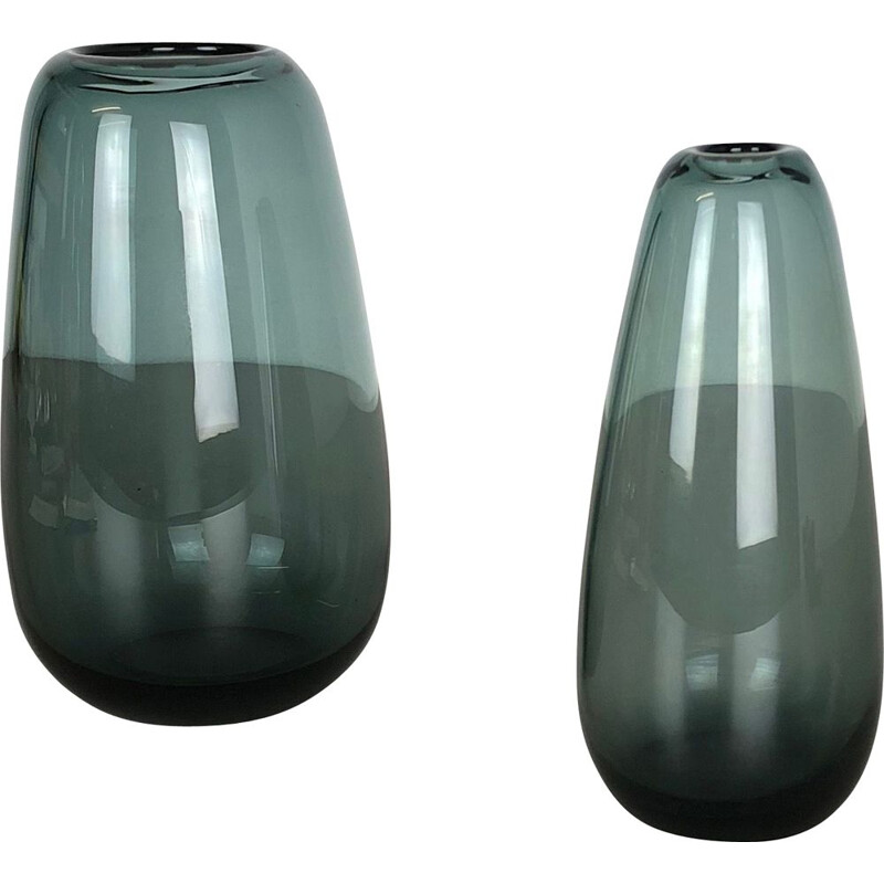 Pair of vintage Turmalin Vases by Wilhelm Wagenfeld for WMF Germany 1960s