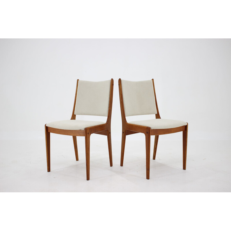 Set of 6 vintage Johannes Andersen Teak Dining Chairs by Uldum Mobelfabric Denmark 1960s