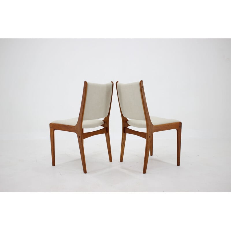 Set of 6 vintage Johannes Andersen Teak Dining Chairs by Uldum Mobelfabric Denmark 1960s