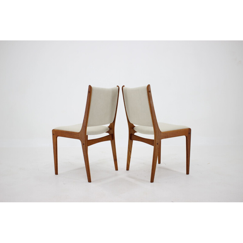 Set of 6 vintage Johannes Andersen Teak Dining Chairs by Uldum Mobelfabric Denmark 1960s