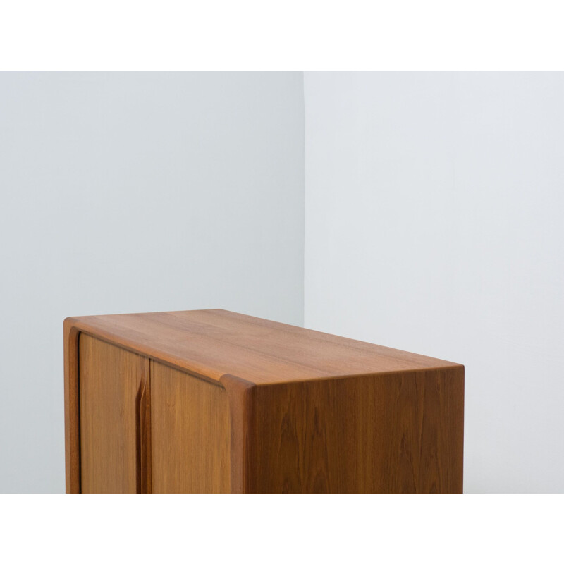 Vintage Bernhard Pedersen & Son teak cabinet with tambour doors by Bernhard Pedersen