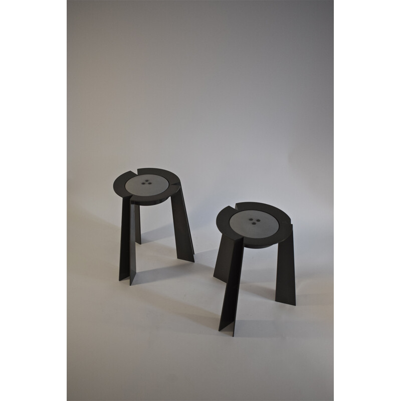 Pair of "Trick" stools vintage by Alessandro Mendini for Vanini, 1988