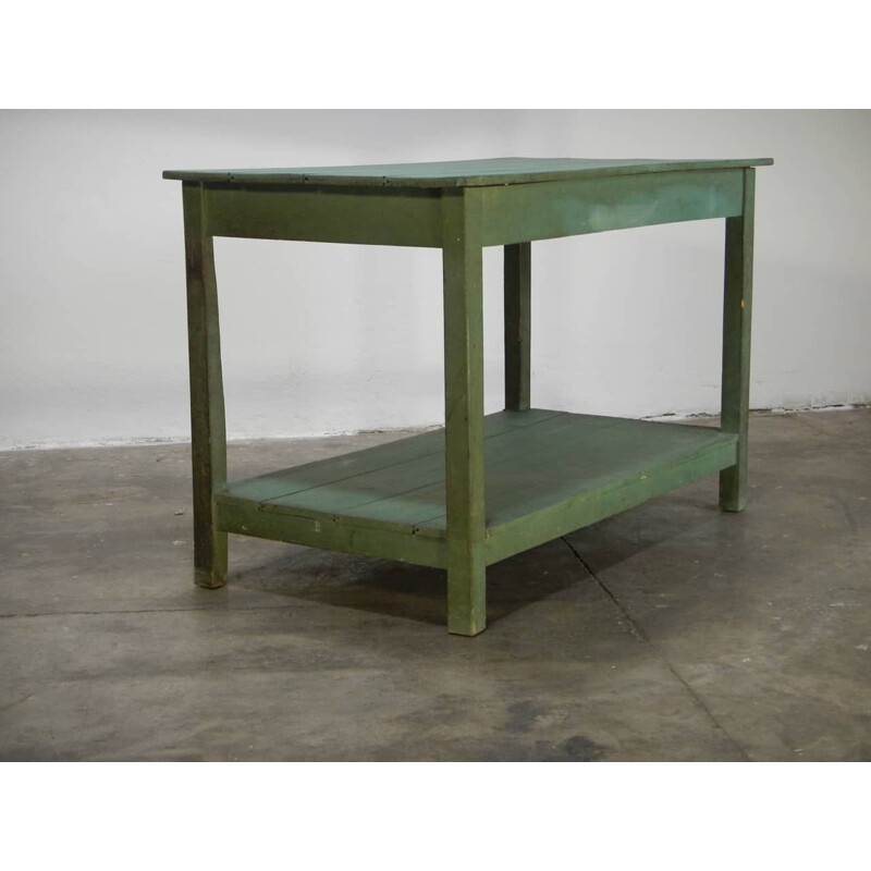 Vintage table painted green v0275 1970