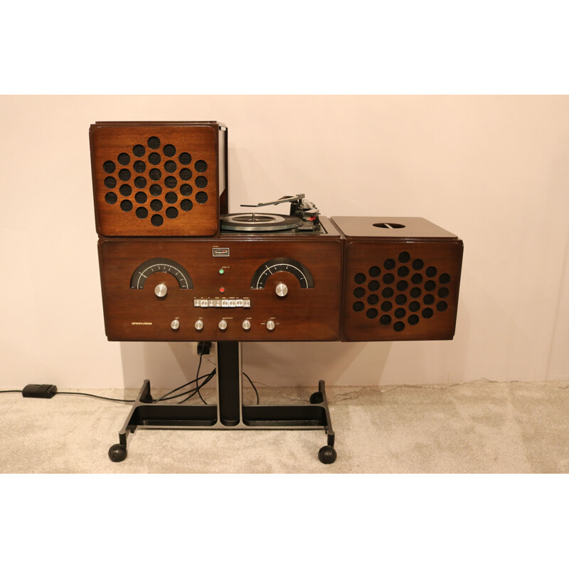 Vintage Brionvega RR126, radio & recordplayer by Castiglioni & Giacomo Italy 1960's