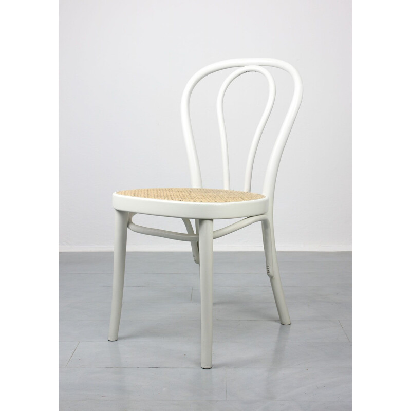 Ein Paar weiße Vintage-Stühle N. 218 von Michael Thonet