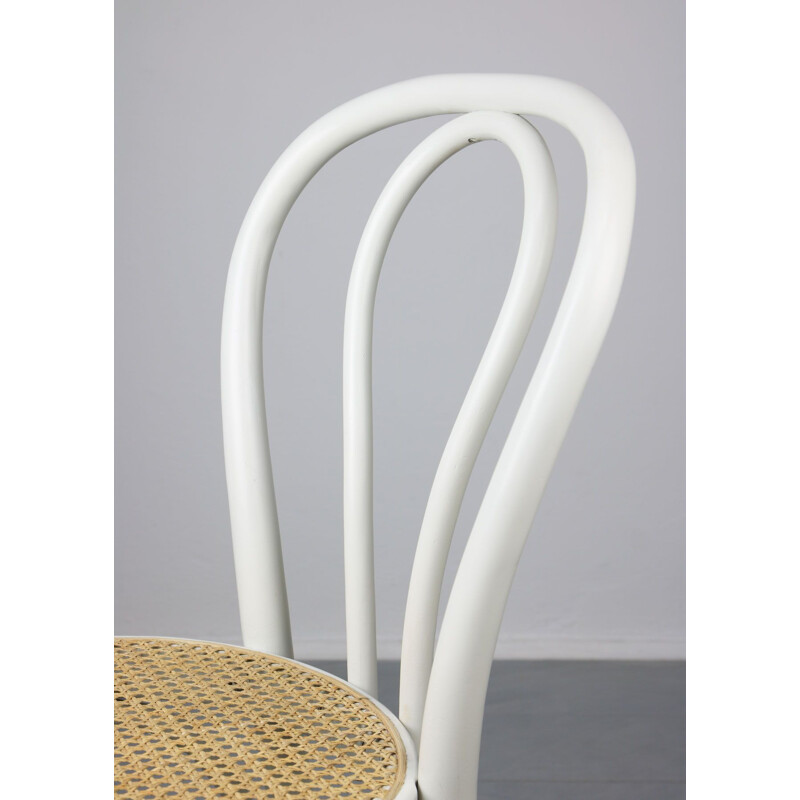 Paar witte Vintage stoelen N. 218 van Michael Thonet
