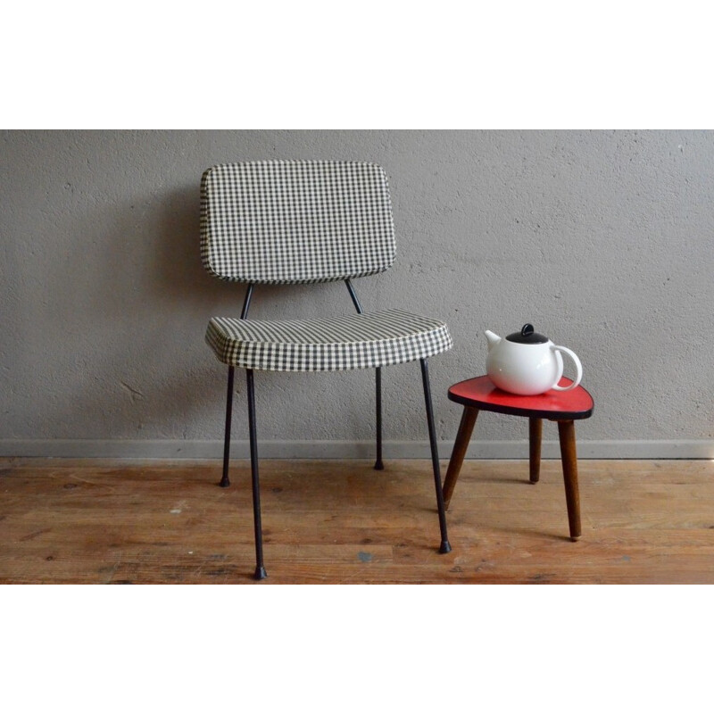 Thonet "CM196" chair with checked pattern, Pierre PAULIN - 1960s