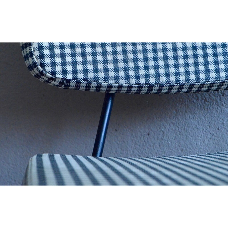 Thonet "CM196" chair with checked pattern, Pierre PAULIN - 1960s