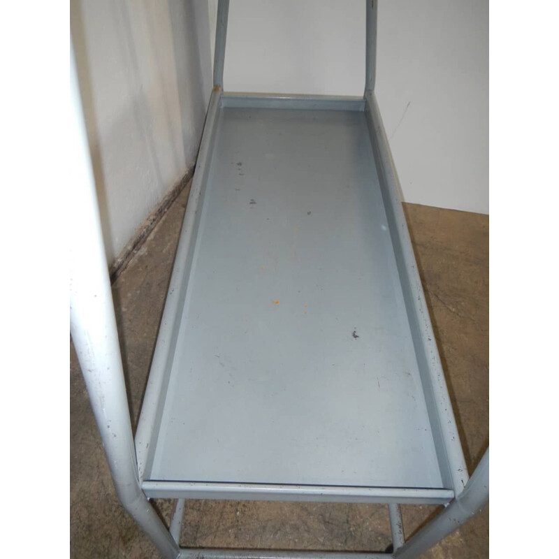 Vintage metal shoe cart carrello industriale, 1970