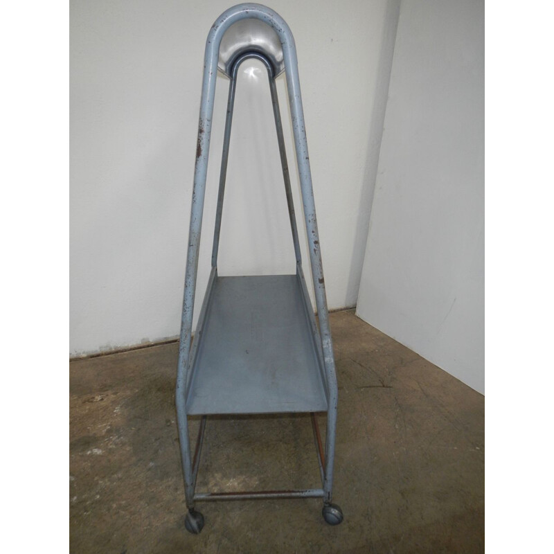 Vintage metal shoe cart carrello industriale, 1970